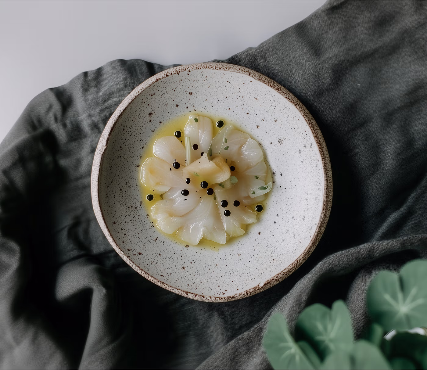 Table serving with flowers by Annamarie Marquet